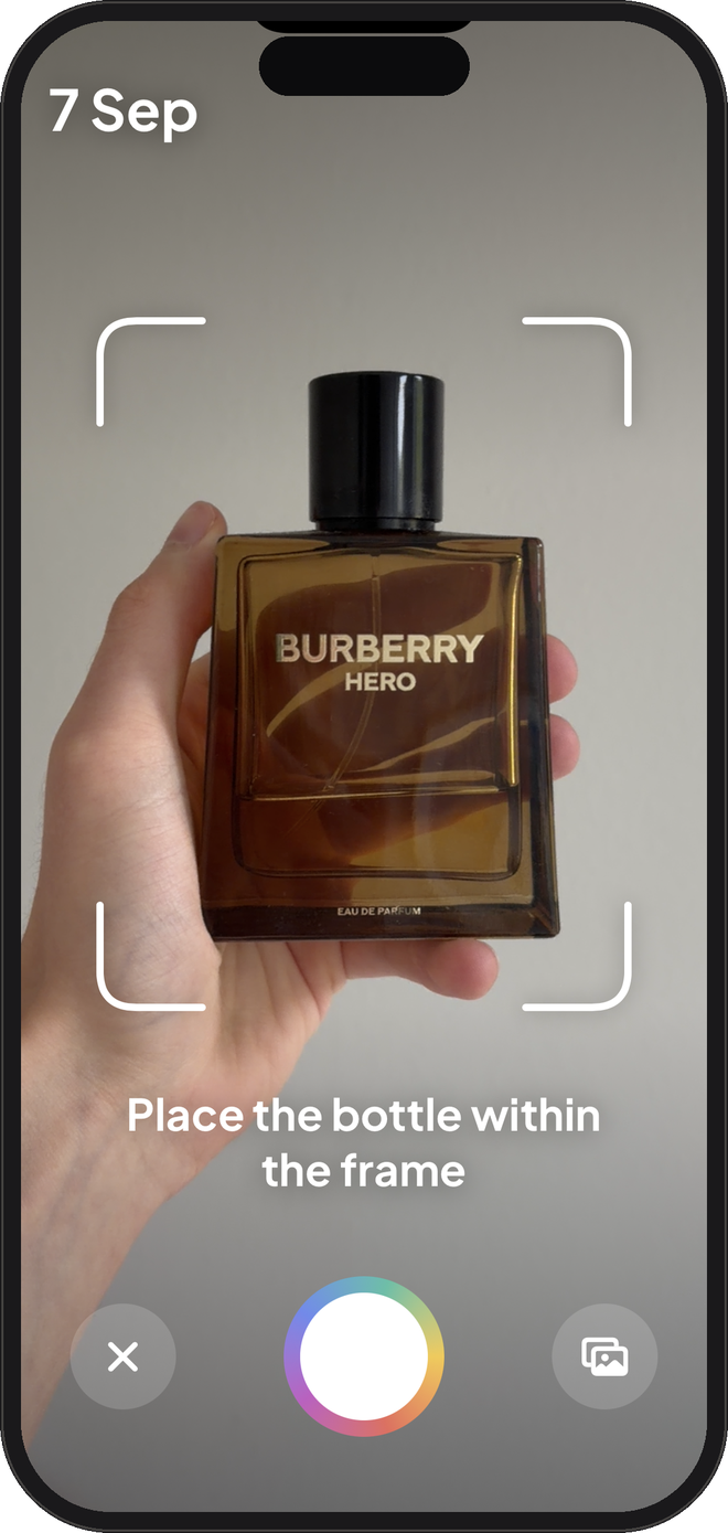 Dofta identifying a fragrance bottle from a photograph.